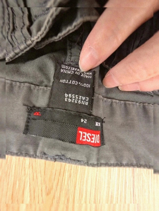 Pantalon Diesel bootcut gris taille basse Y2K T34