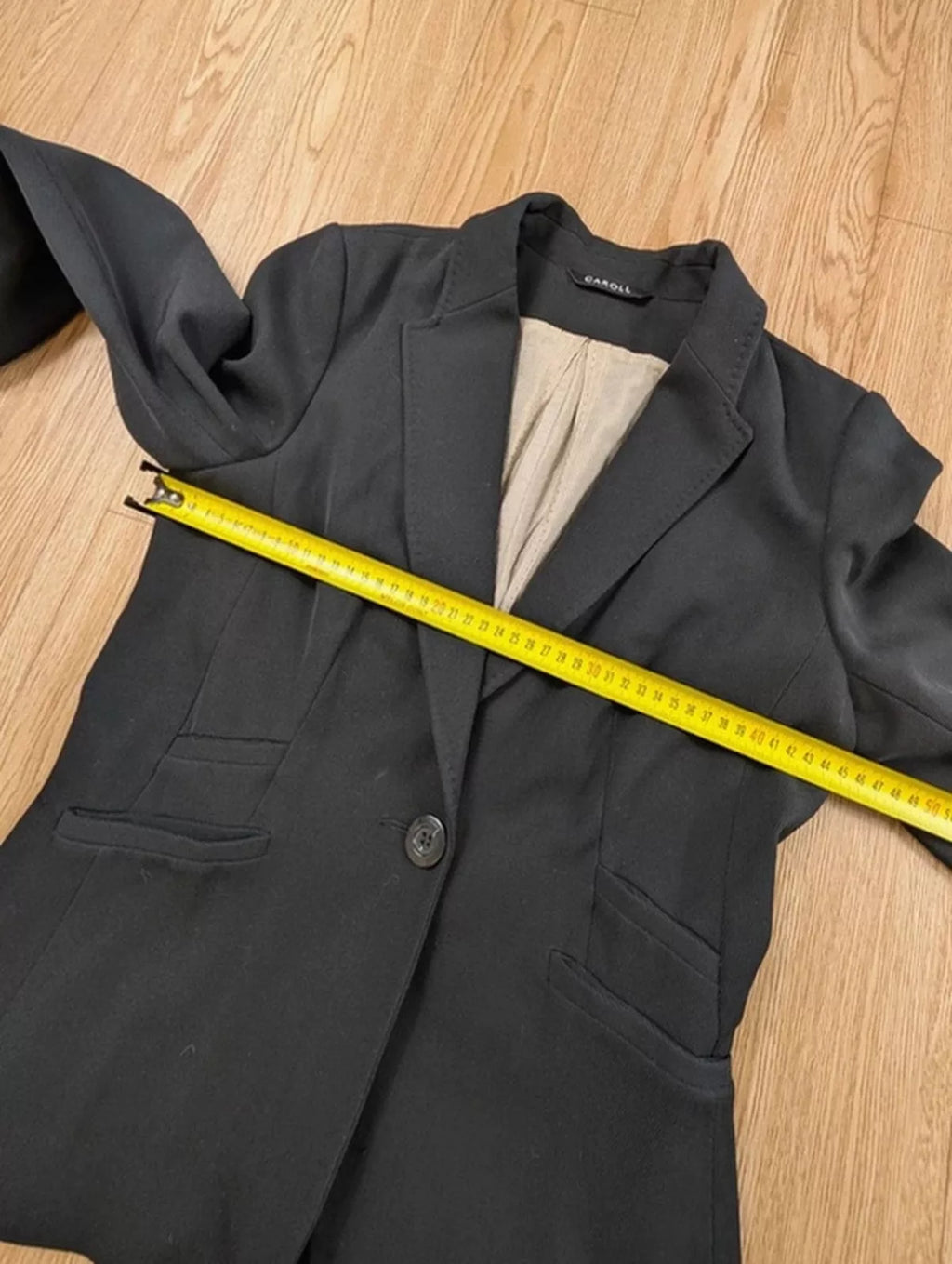 Blazer Caroll noir laine cintrée slim fit T38