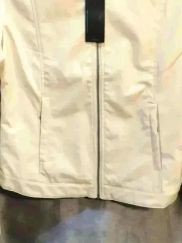 Blouson biker Shana crème simili cuir neuf étiquette M