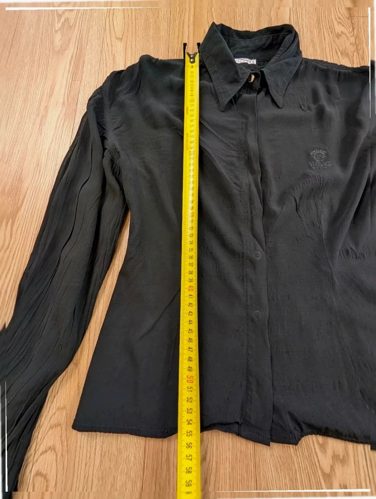 Chemise Versace Sport vintage 00s noire brodée M/42