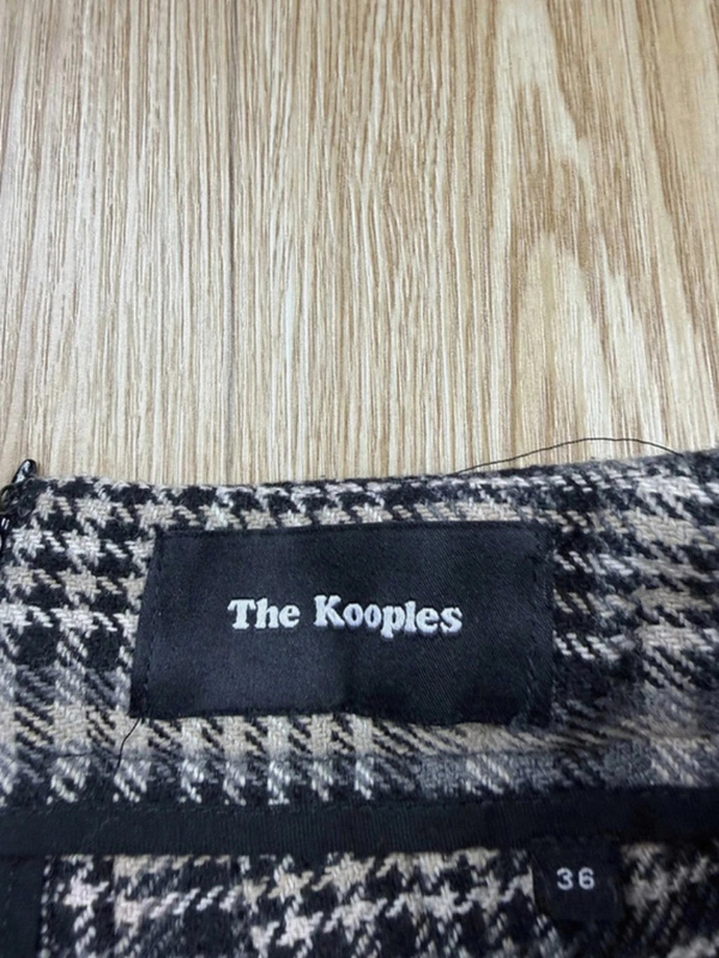 Jupe The Kooples Prince de Galles noir et gris T36