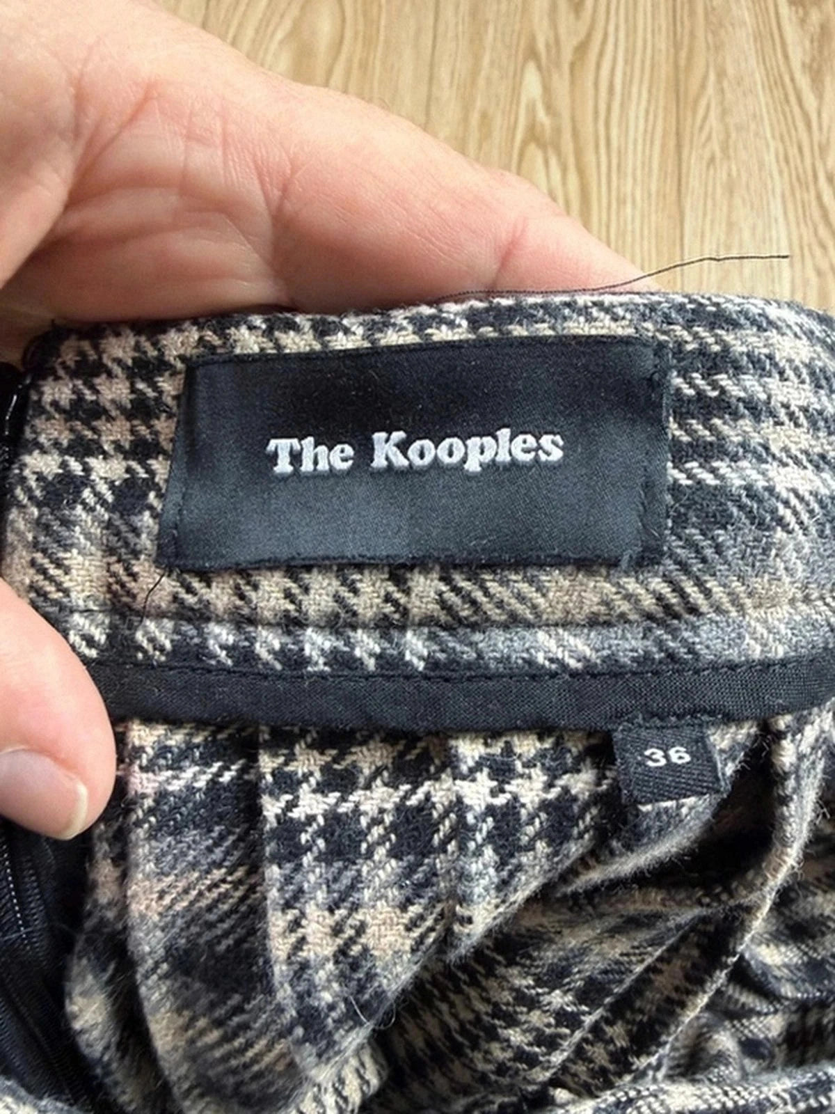 Jupe The Kooples Prince de Galles noir et gris T36