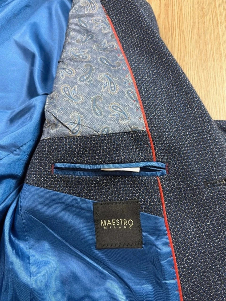 Veste Maestro Milano texturée bleu marine taille L