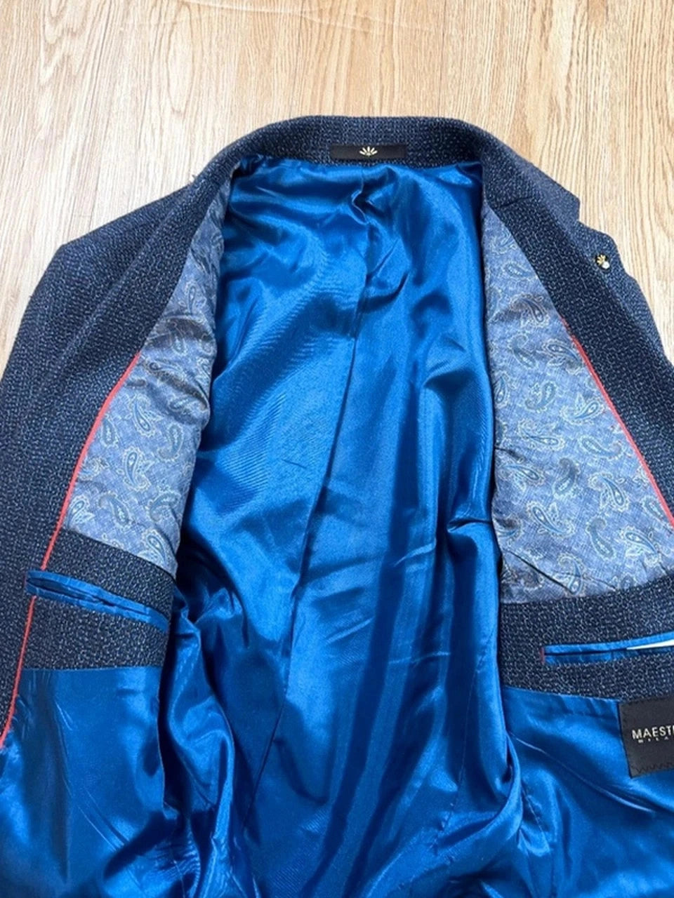 Veste Maestro Milano texturée bleu marine taille L