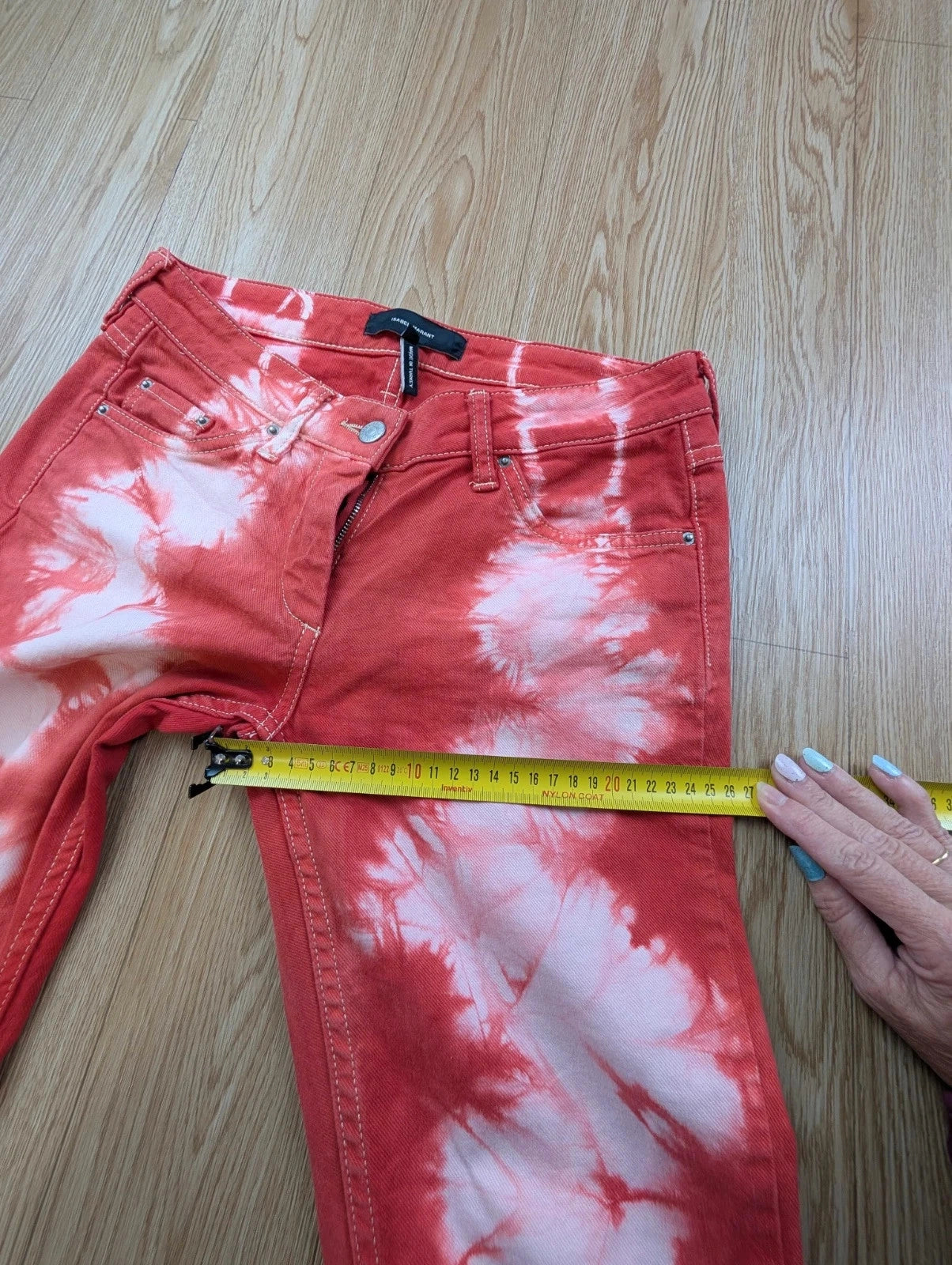 Jean Skinny Isabel Marant Tie-Dye Corail Rouge T38