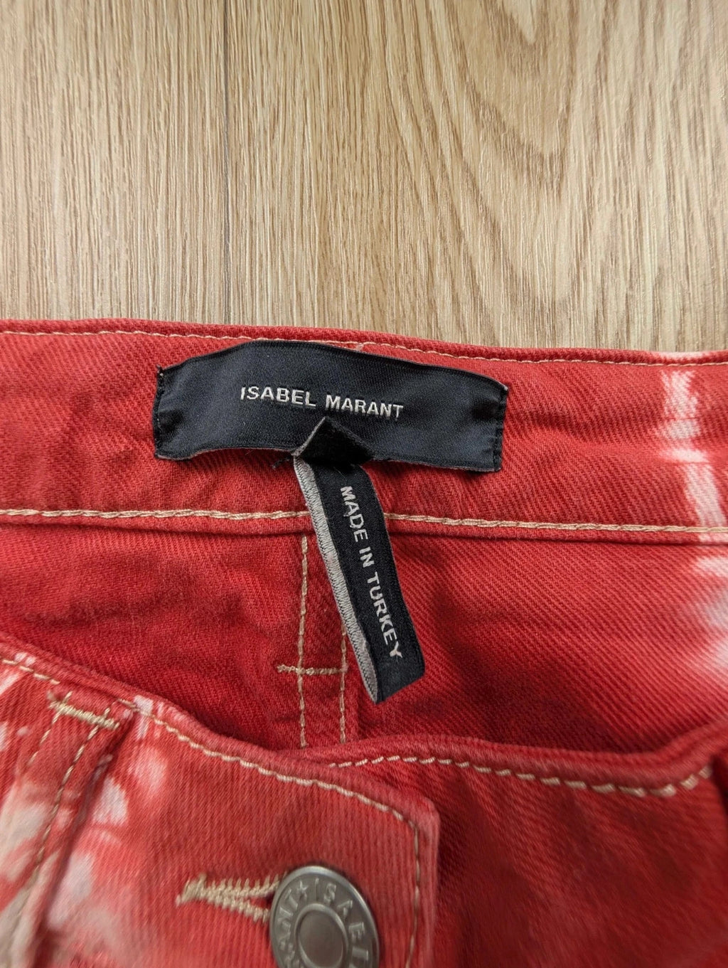 Jean Skinny Isabel Marant Tie-Dye Corail Rouge T38