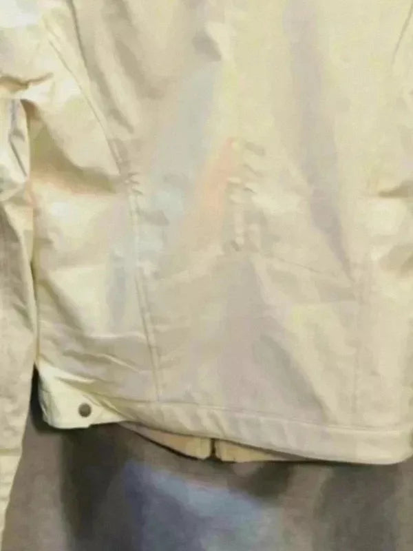 Blouson biker Shana crème simili cuir neuf étiquette M