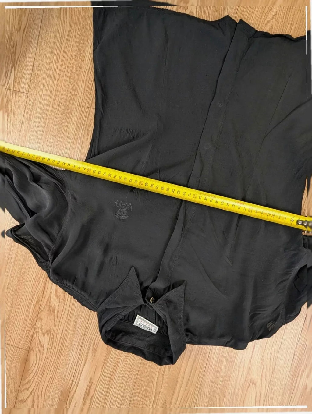 Chemise Versace Sport vintage 00s noire brodée M/42