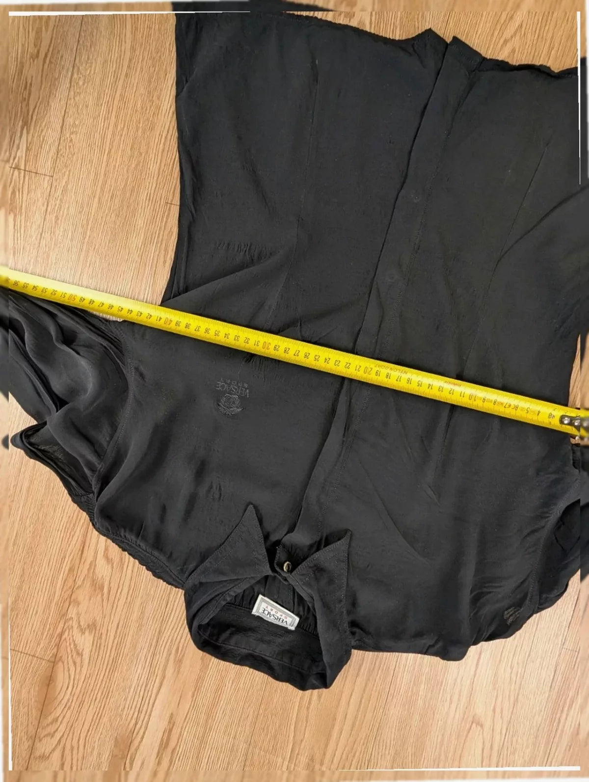Chemise Versace Sport vintage 00s noire brodée M/42
