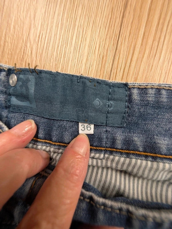 Short Cargo Denim Dissident Bleu Délavé Multipoche Taille 36