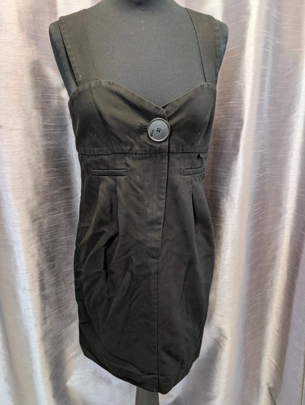 Robe Cop Copine COP.1986 à bretelles noire viscose taille 40