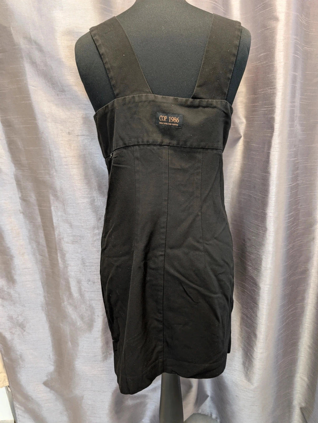 Robe Cop Copine COP.1986 à bretelles noire viscose taille 40