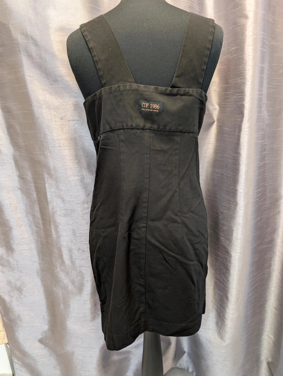 Robe Cop Copine COP.1986 à bretelles noire viscose taille 40