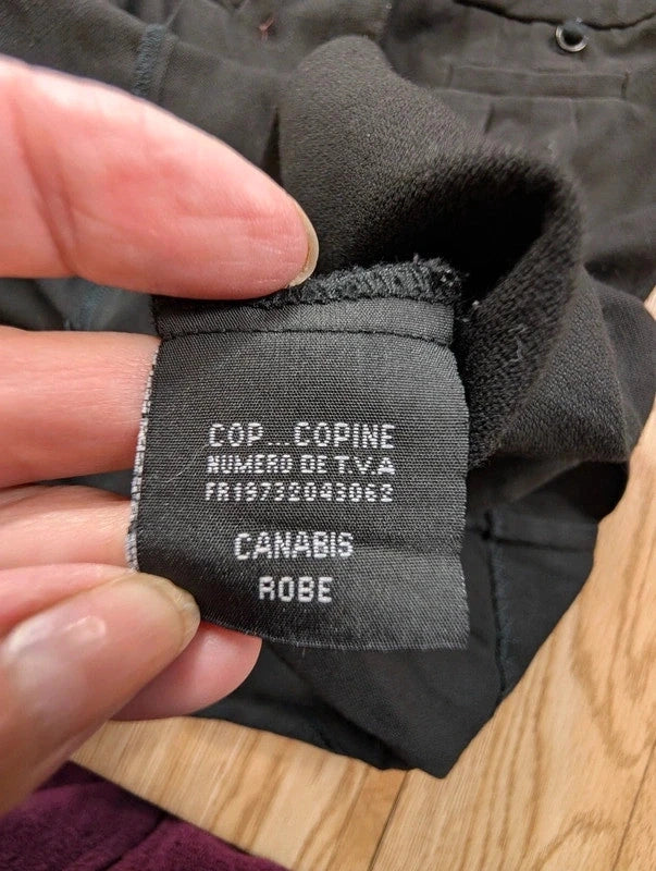 Robe Cop Copine COP.1986 à bretelles noire viscose taille 40