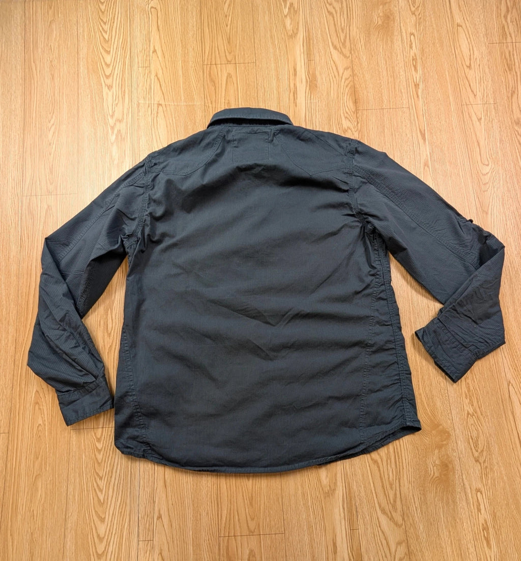 Chemise Dissident workwear bleu marine poches zippées L