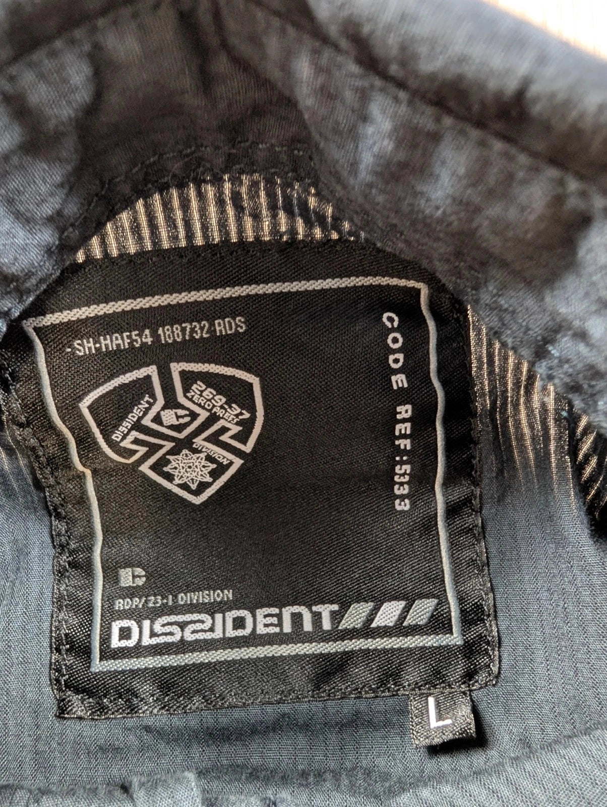 Chemise Dissident workwear bleu marine poches zippées L