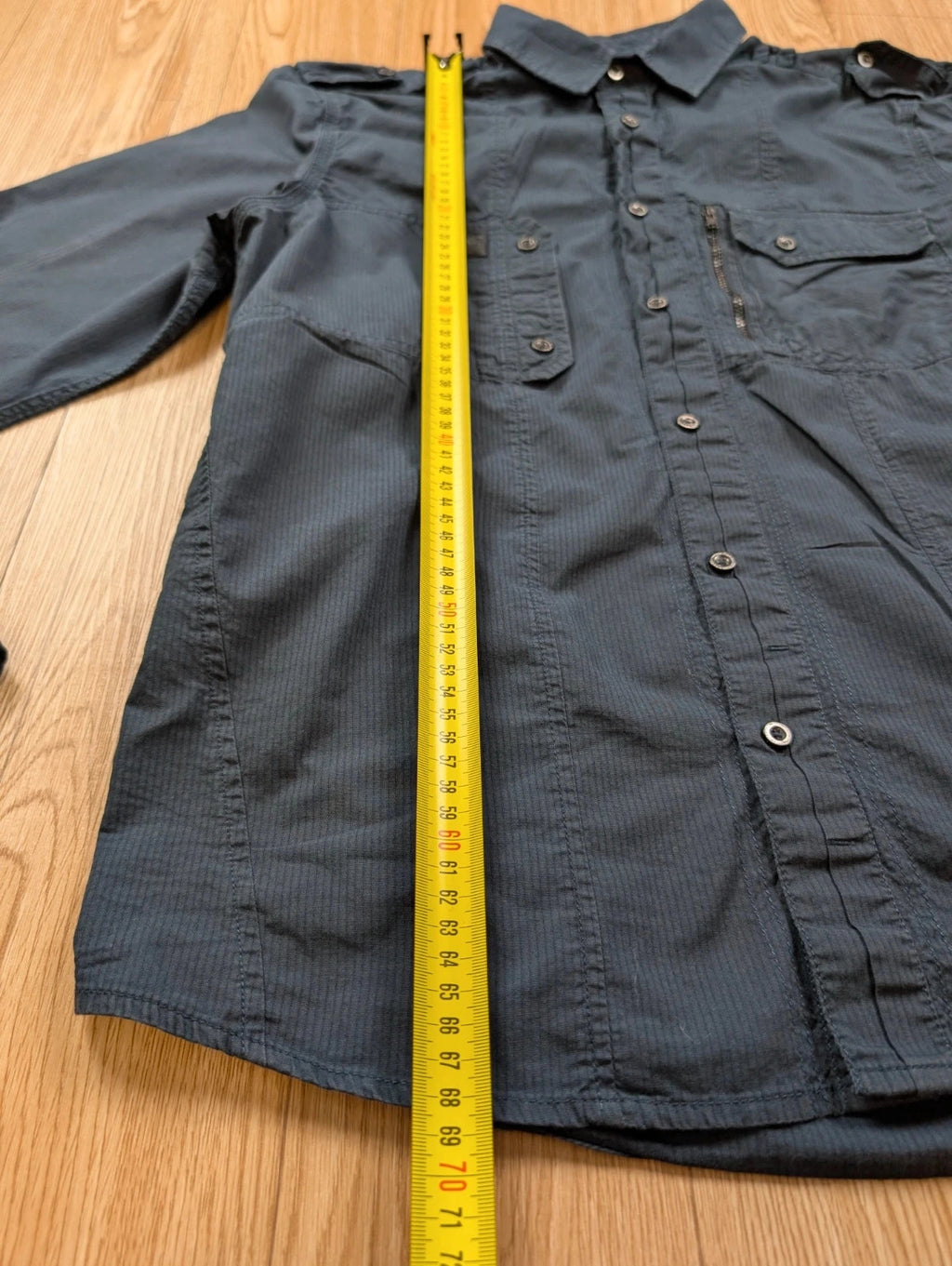 Chemise Dissident workwear bleu marine poches zippées L