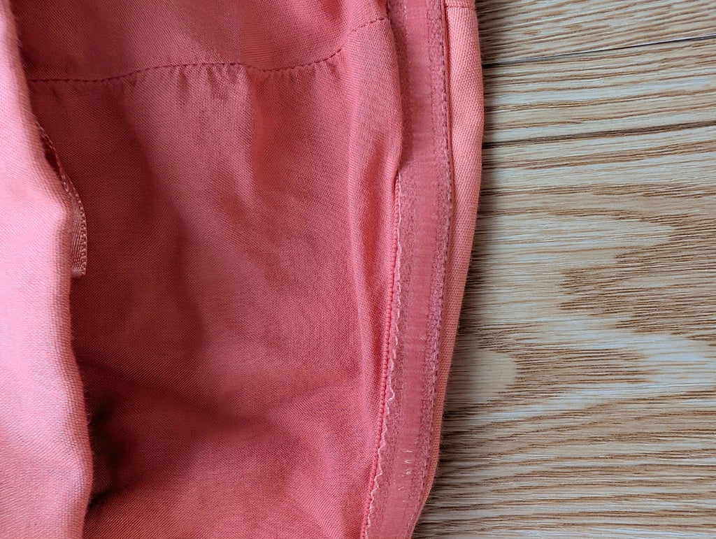 Robe Naf Naf patineuse dos V rose corail taille 38