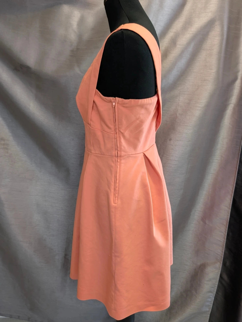 Robe Naf Naf patineuse dos V rose corail taille 38