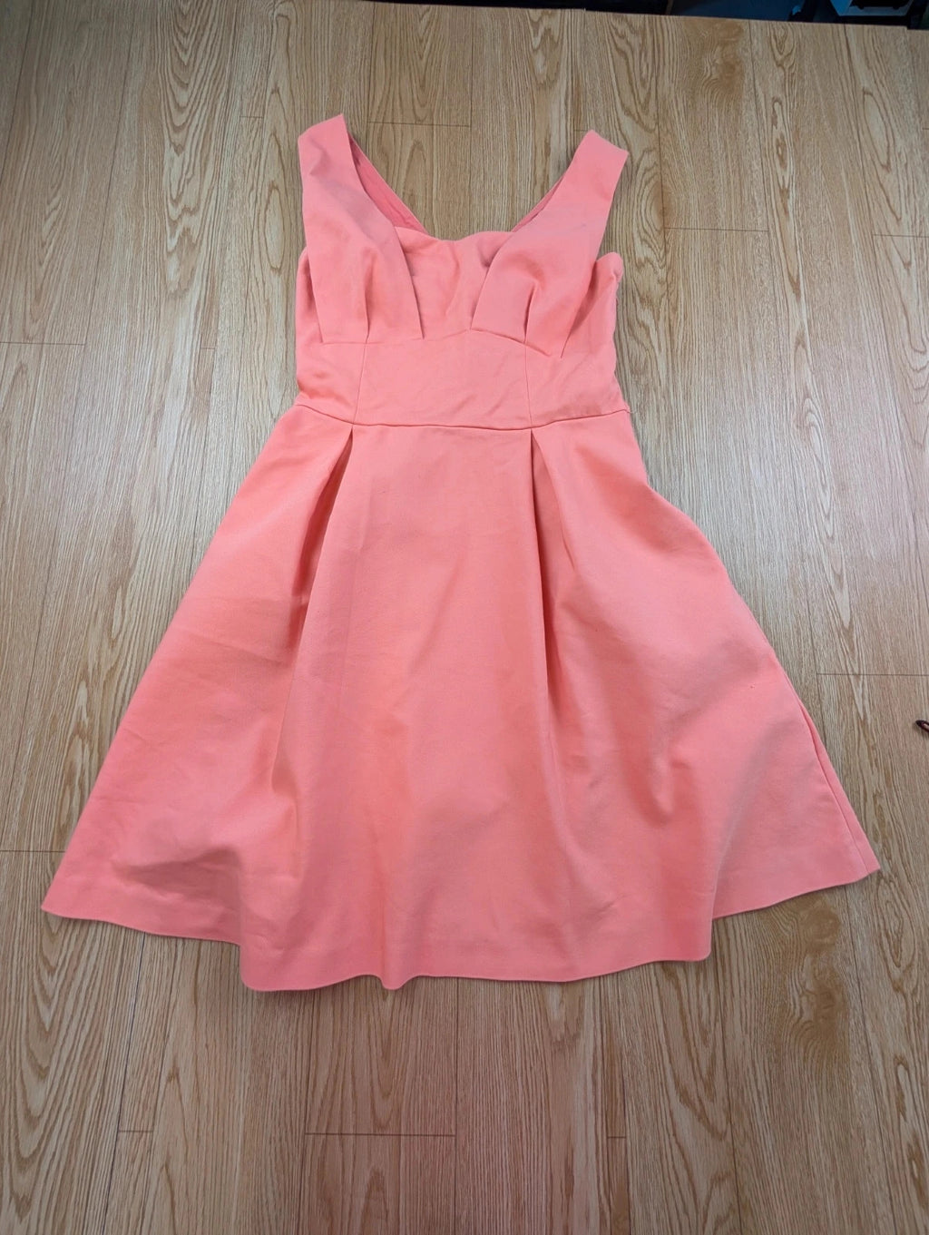 Robe Naf Naf patineuse dos V rose corail taille 38