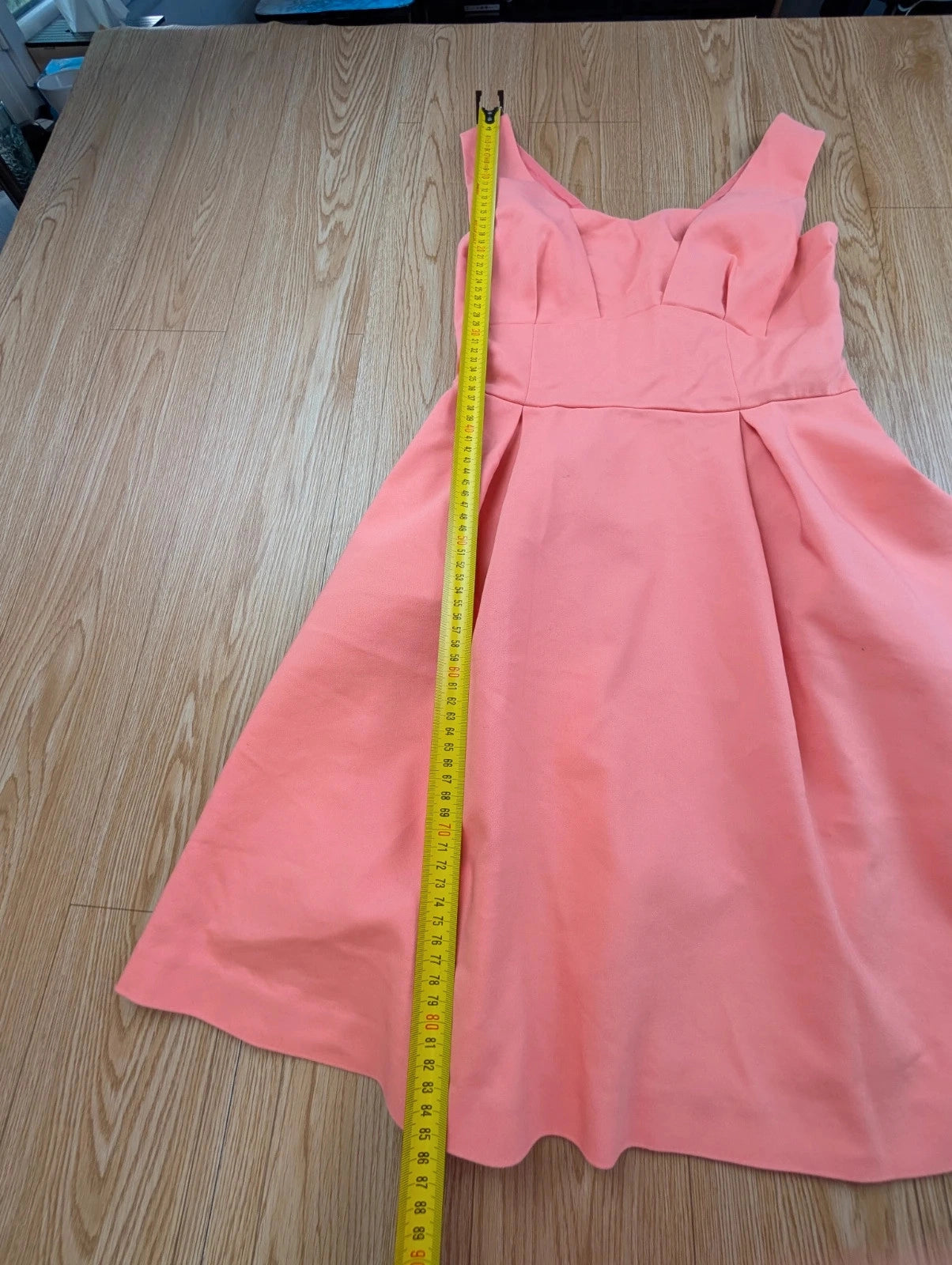 Robe Naf Naf patineuse dos V rose corail taille 38