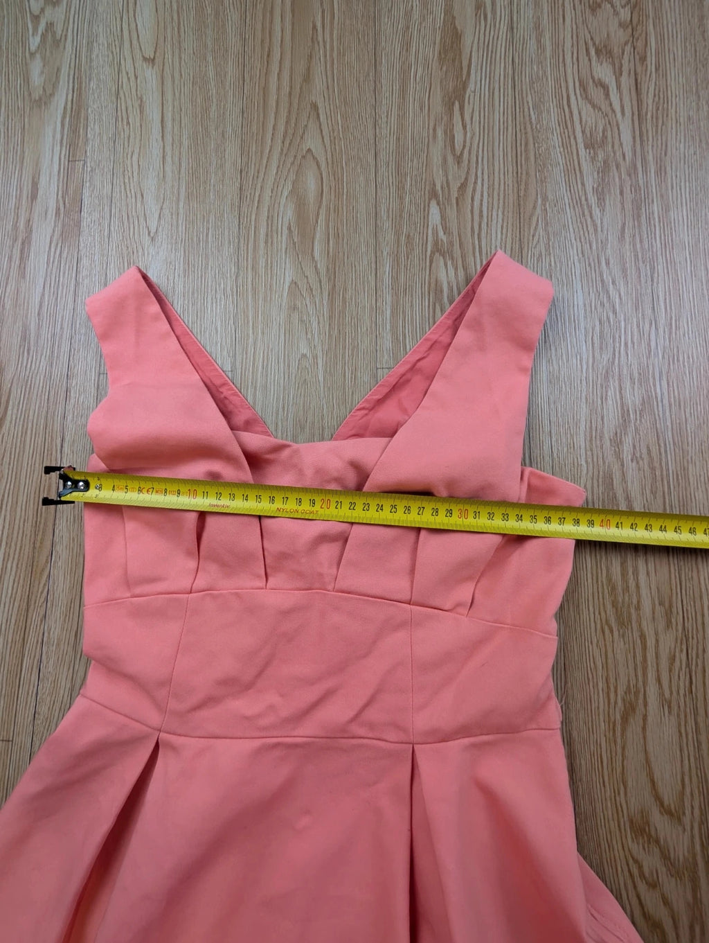 Robe Naf Naf patineuse dos V rose corail taille 38