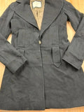 Manteau Guess Jeans laine gris trapèze ceinture S