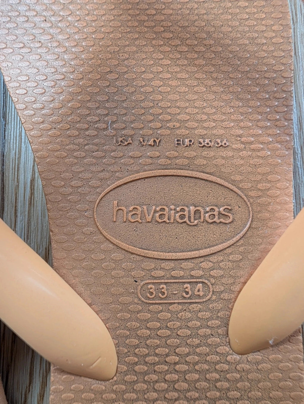 Tongs Havaianas Brasil beige nude drapeau brésilien 35-36