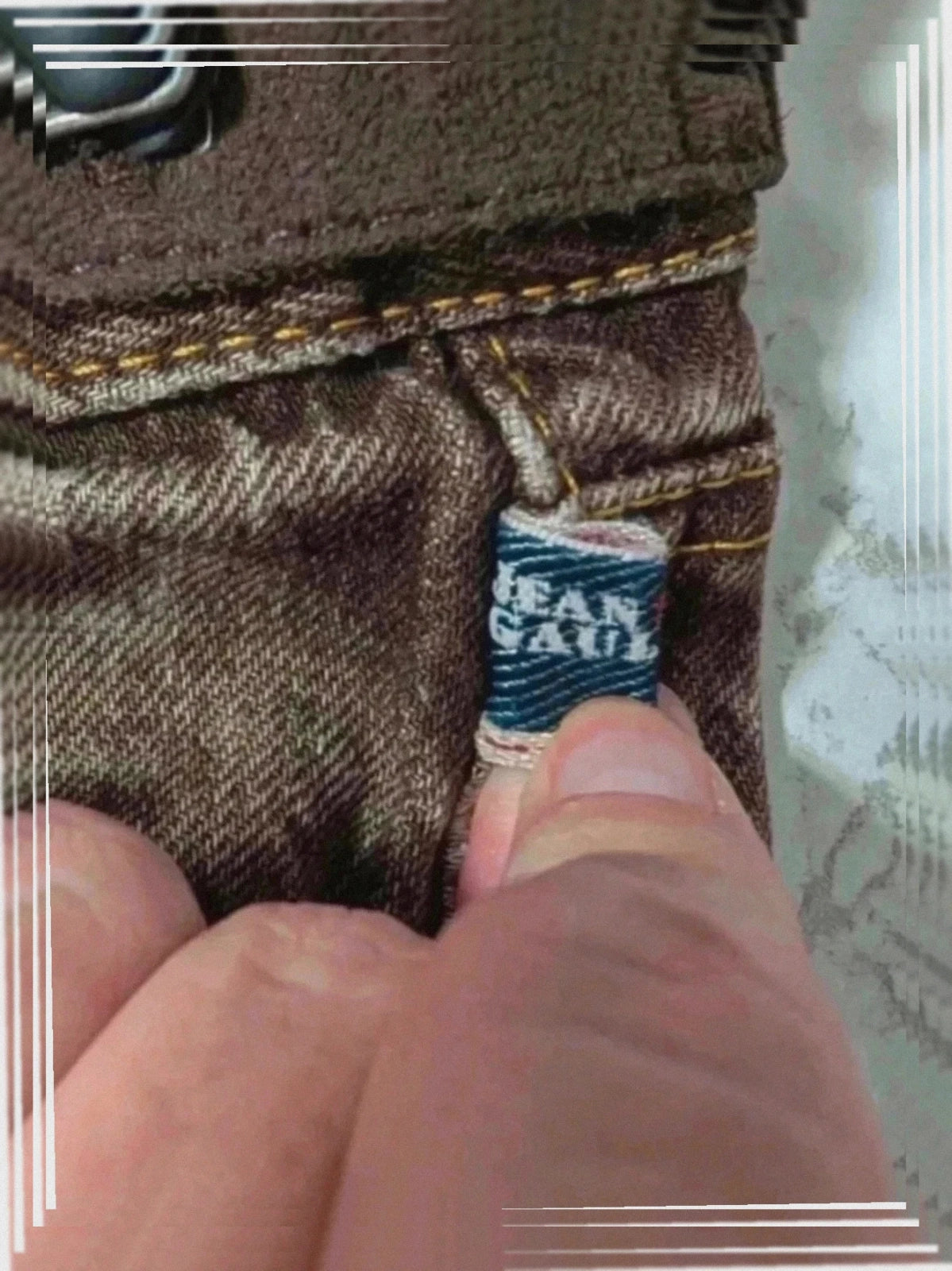Pantacourt Jean Paul Gaultier vintage gris délavé S