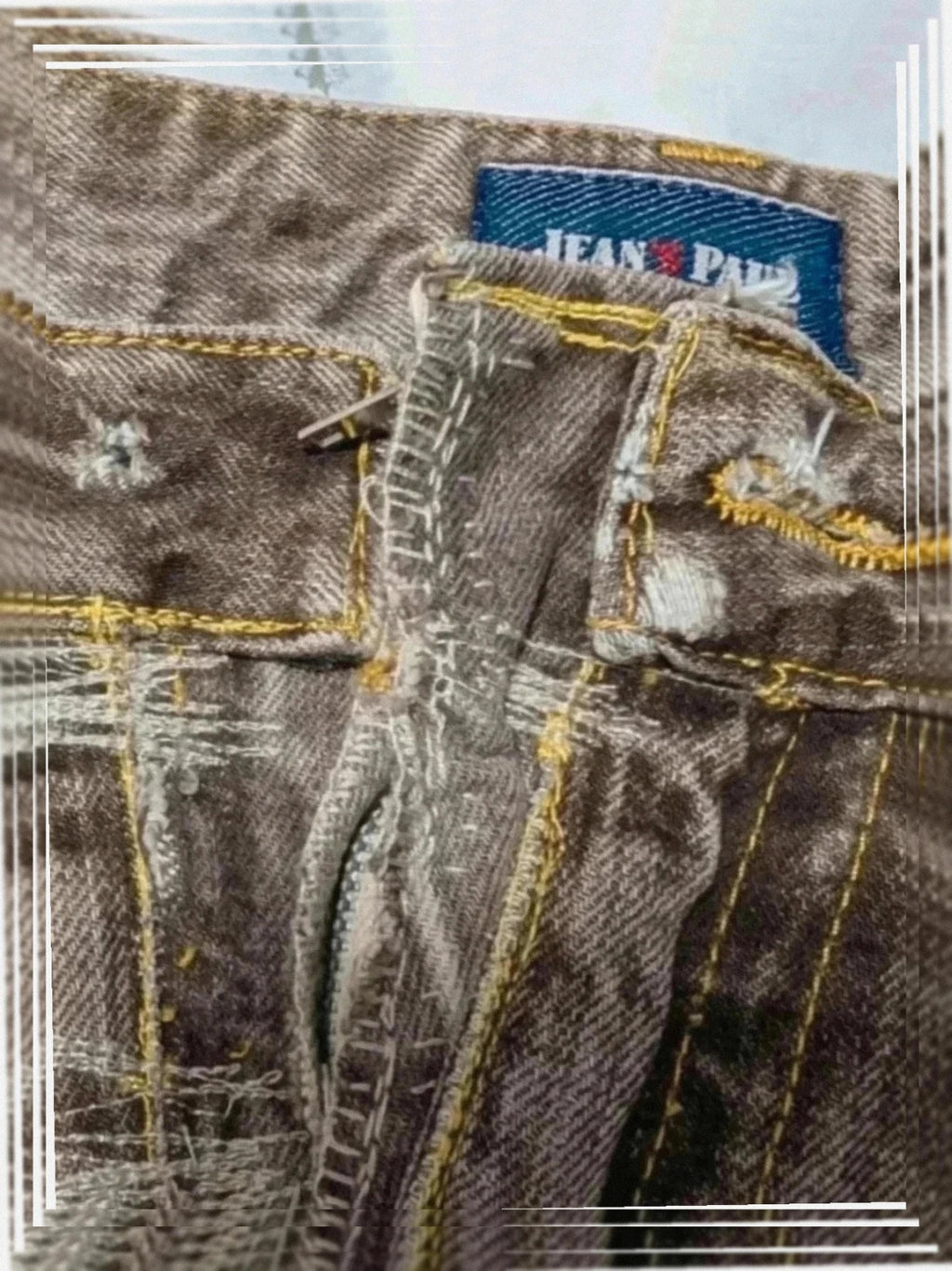 Pantacourt Jean Paul Gaultier vintage gris délavé S