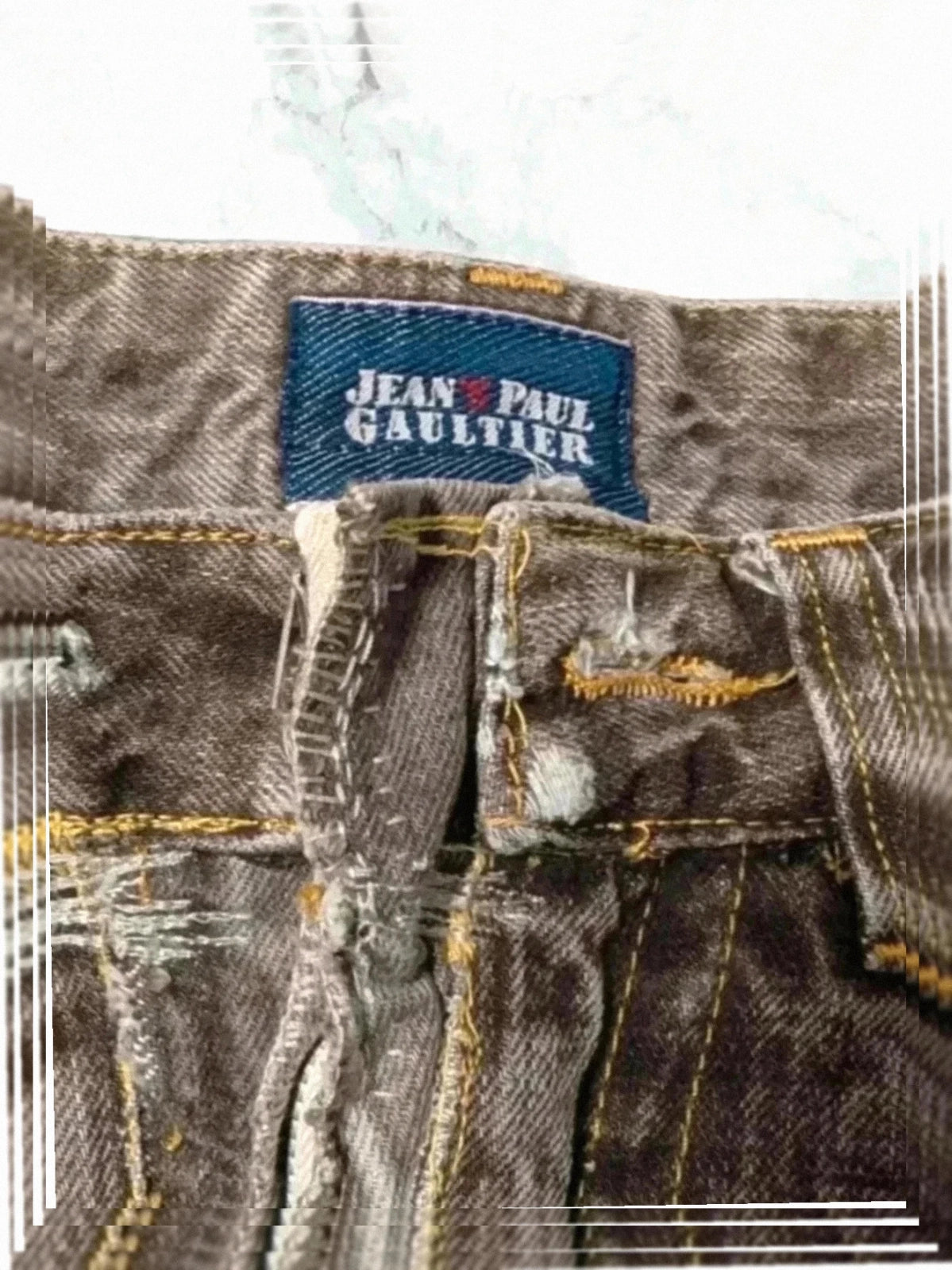 Pantacourt Jean Paul Gaultier vintage gris délavé S