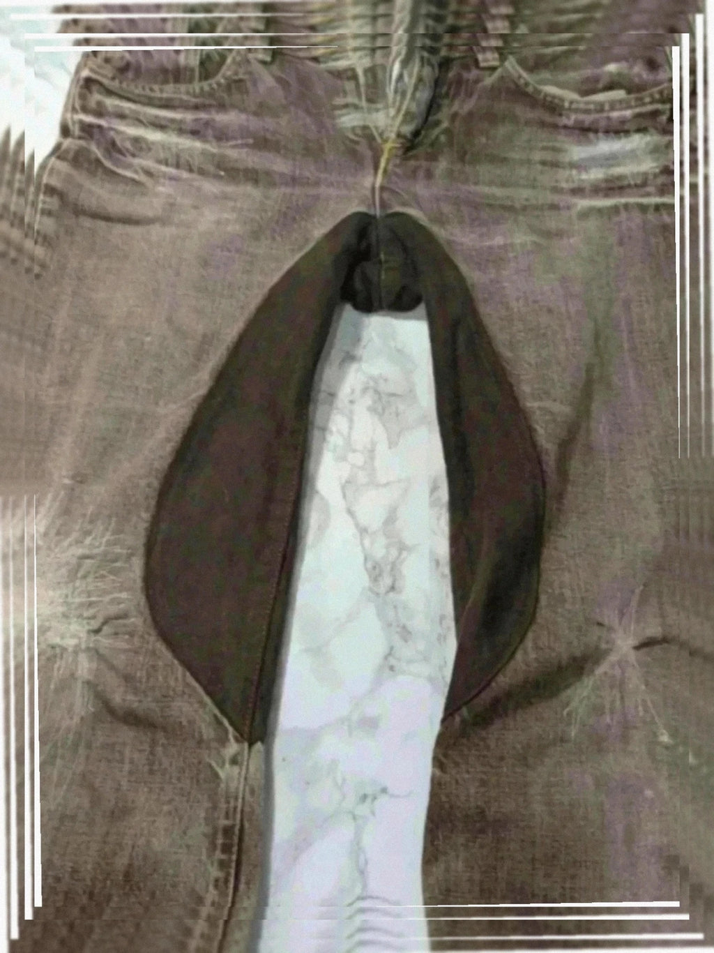 Pantacourt Jean Paul Gaultier vintage gris délavé S