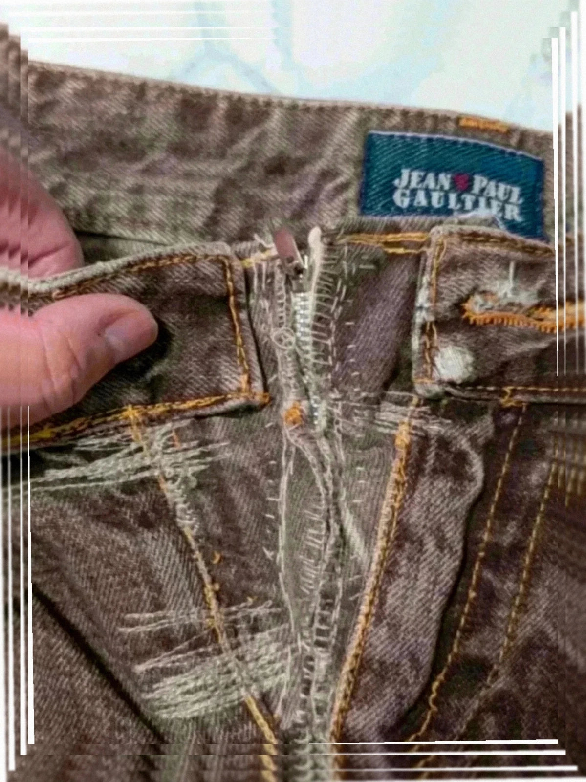 Pantacourt Jean Paul Gaultier vintage gris délavé S