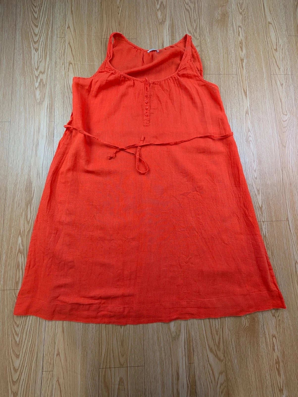 Robe Miss Helen lin-coton sanguine ceinture taille 38-40