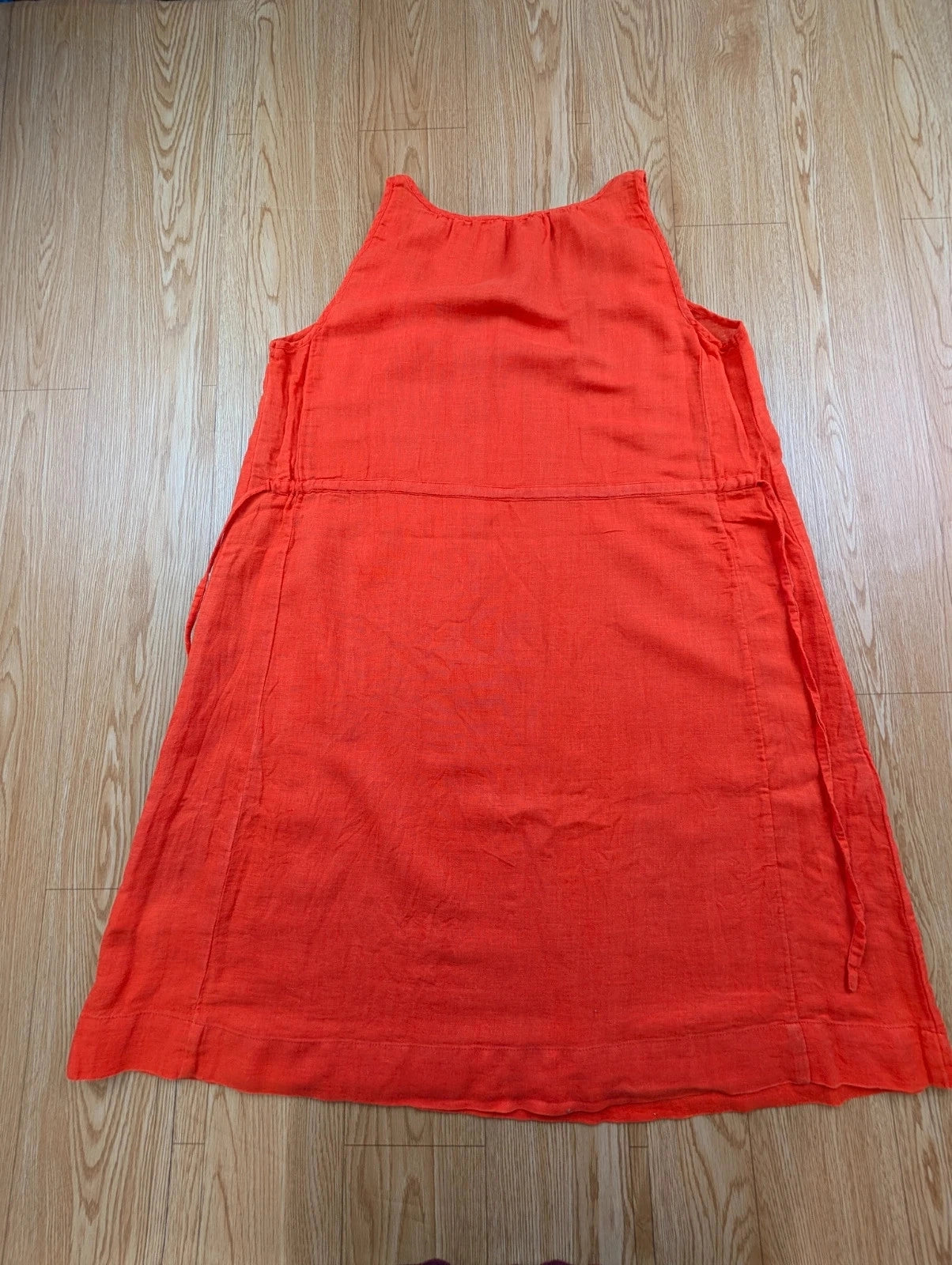 Robe Miss Helen lin-coton sanguine ceinture taille 38-40