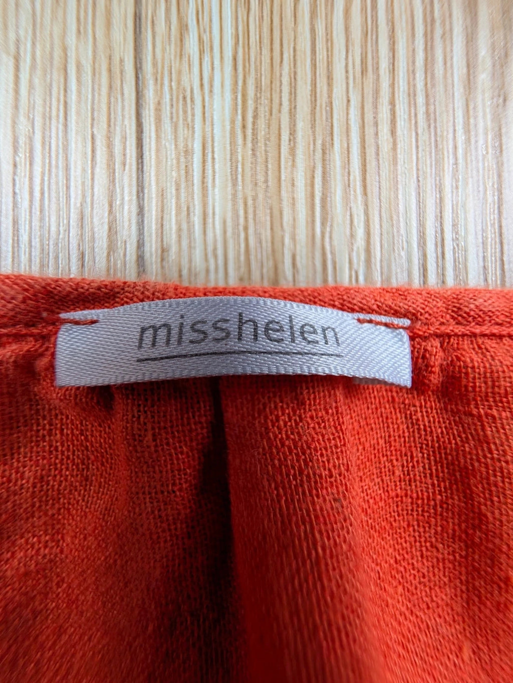 Robe Miss Helen lin-coton sanguine ceinture taille 38-40