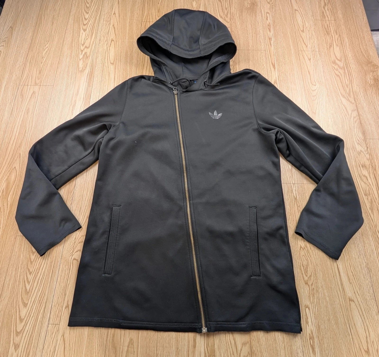 Veste Adidas Originals longue à capuche gris anthracite M