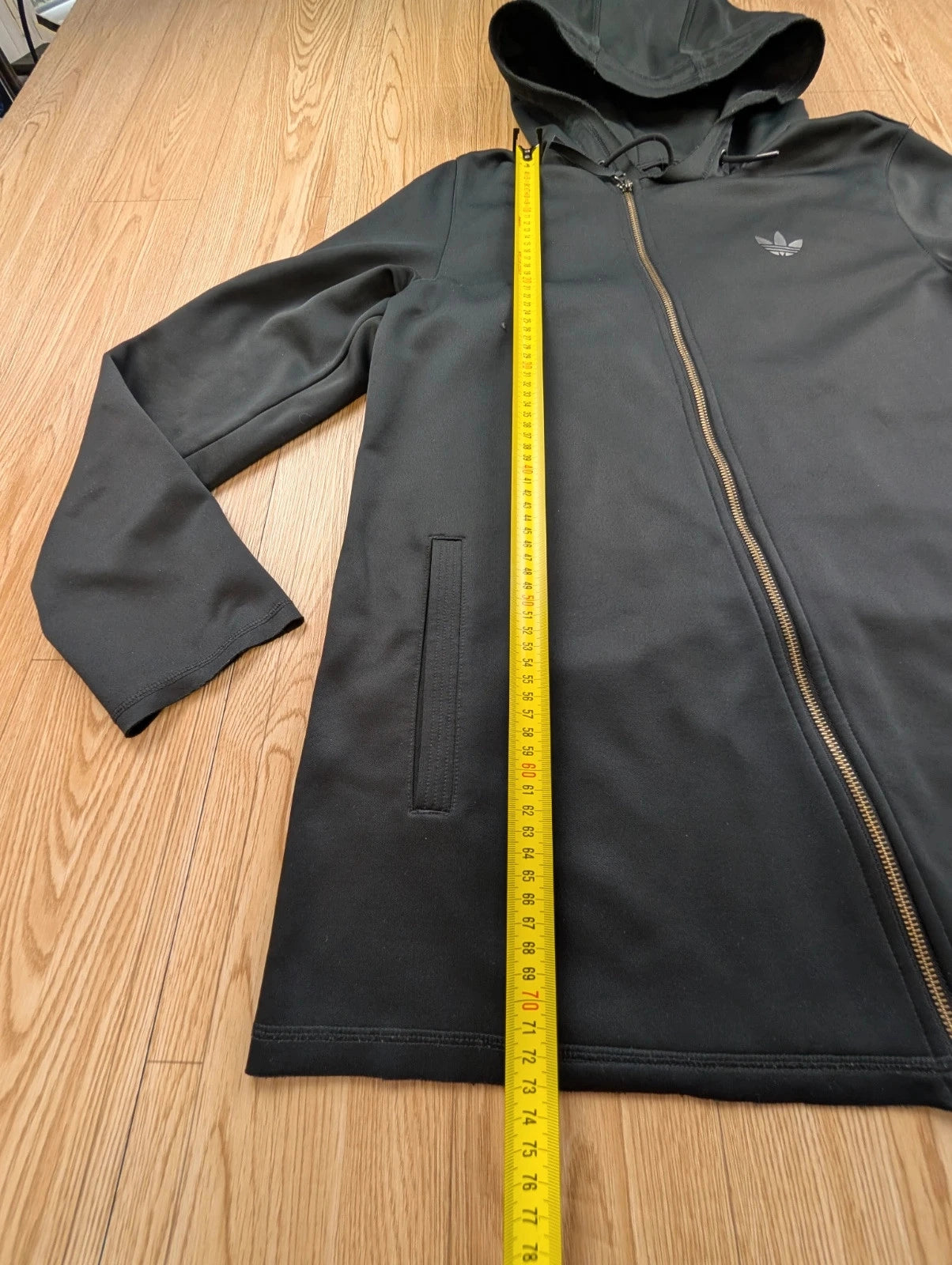 Veste Adidas Originals longue à capuche gris anthracite M