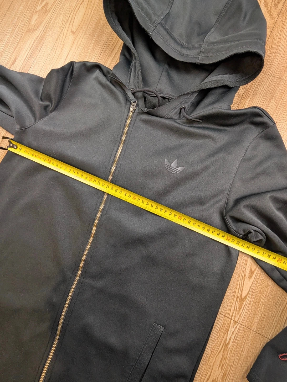 Veste Adidas Originals longue à capuche gris anthracite M