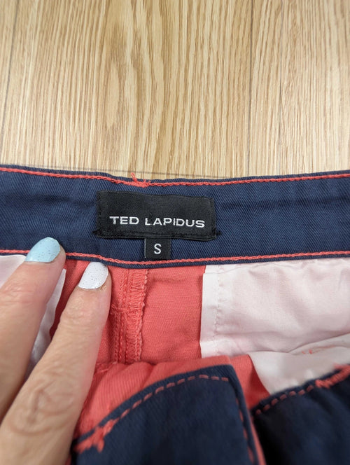 Bermuda Ted Lapidus Homme Corail Chino Coton Taille S Neuf