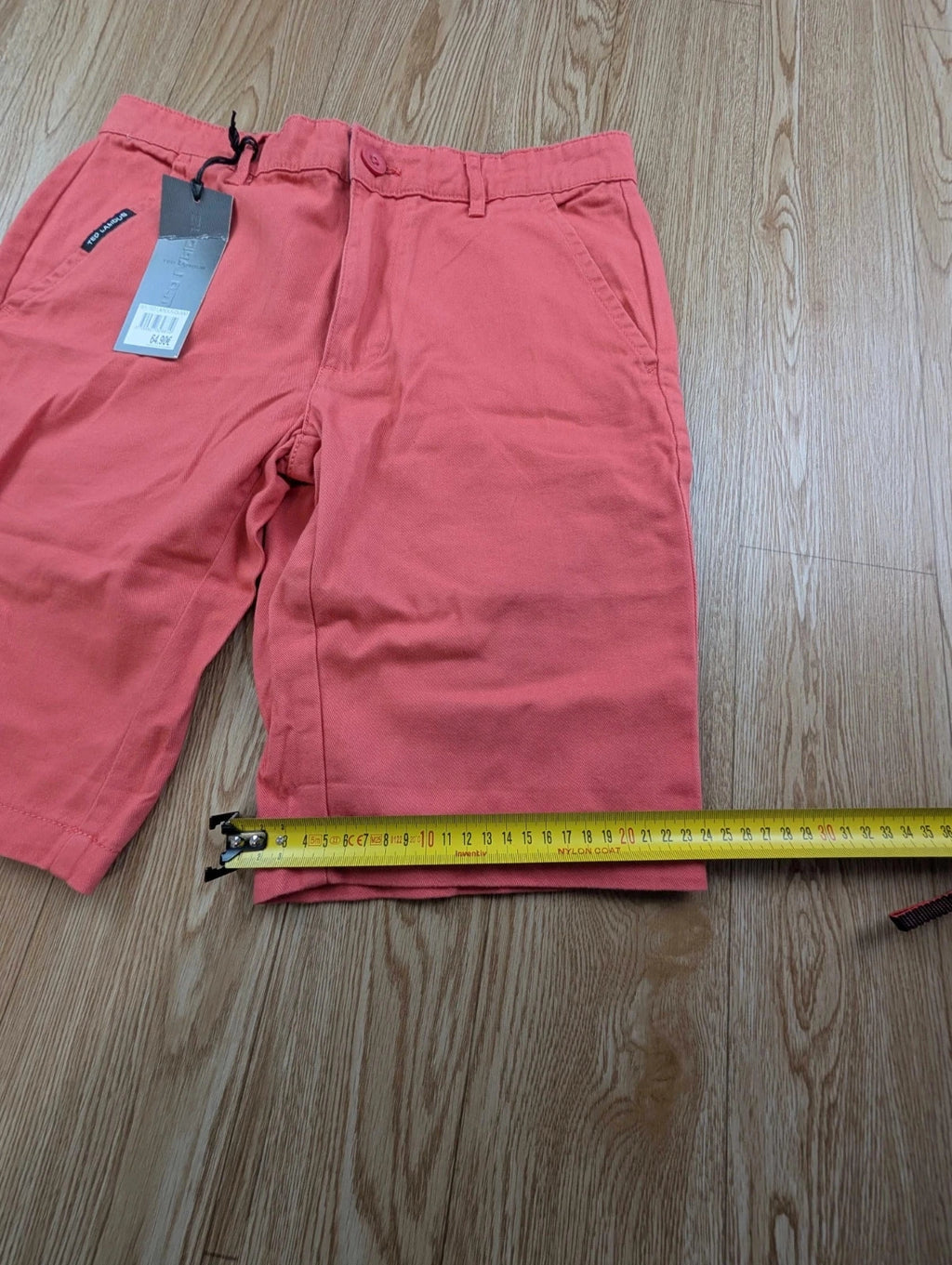 Bermuda Ted Lapidus Homme Corail Chino Coton Taille S Neuf
