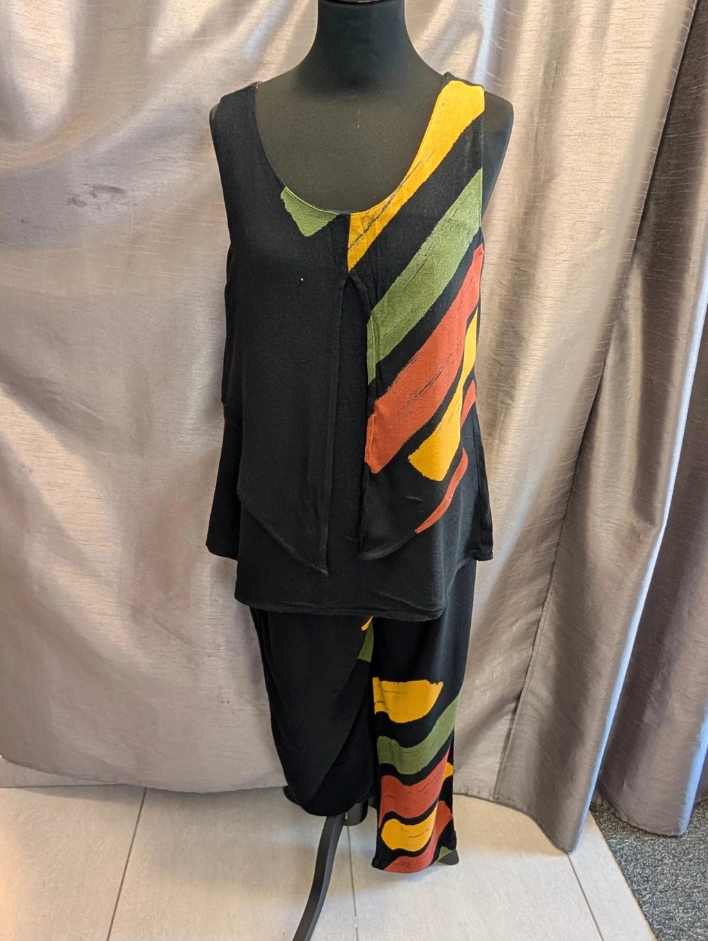 Ensemble Animale Jacques Ruc motifs artistiques noir multicolore M