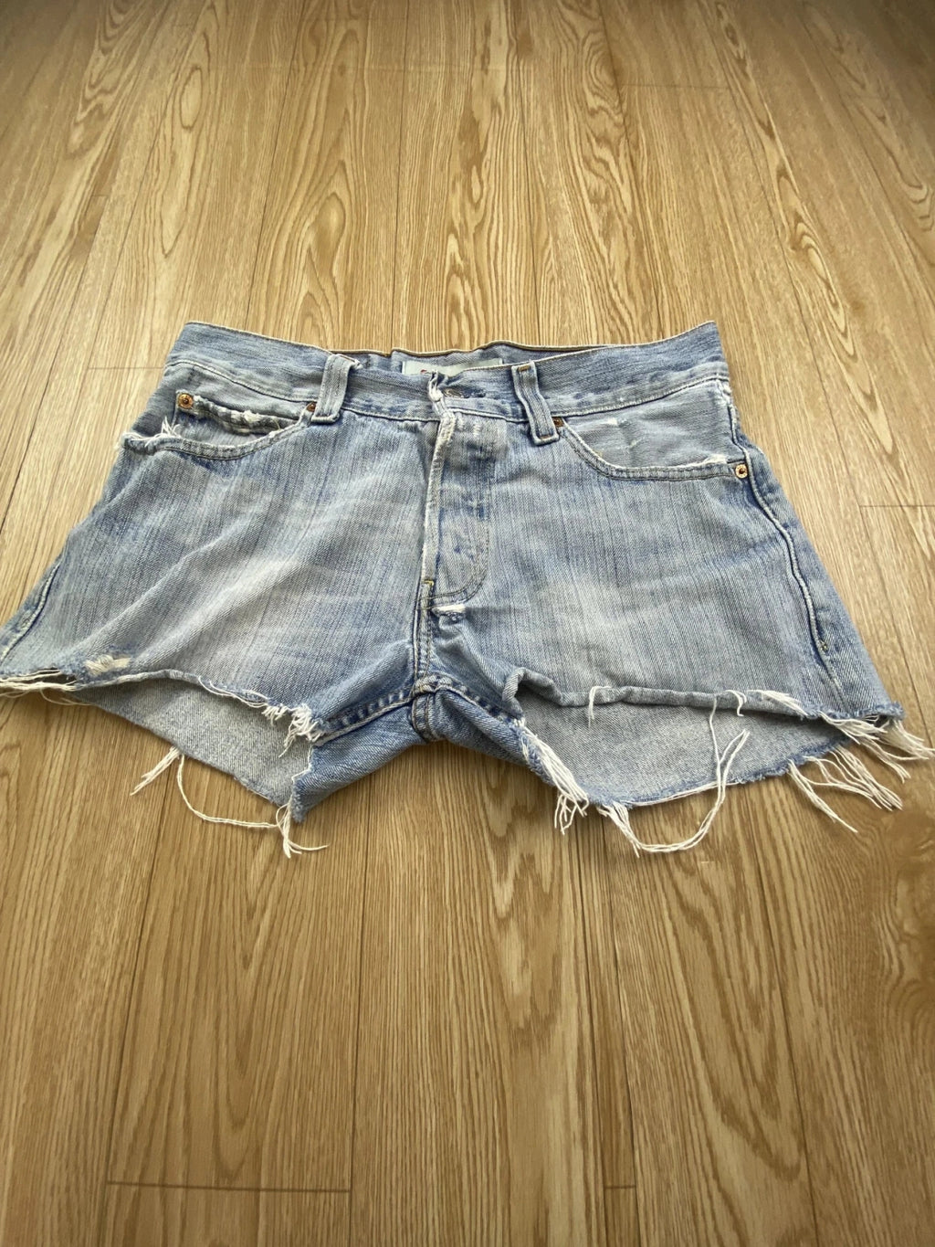 Short Jean Levi's 512 Bootcut Bleu Clair Destroy W31 Taille 40
