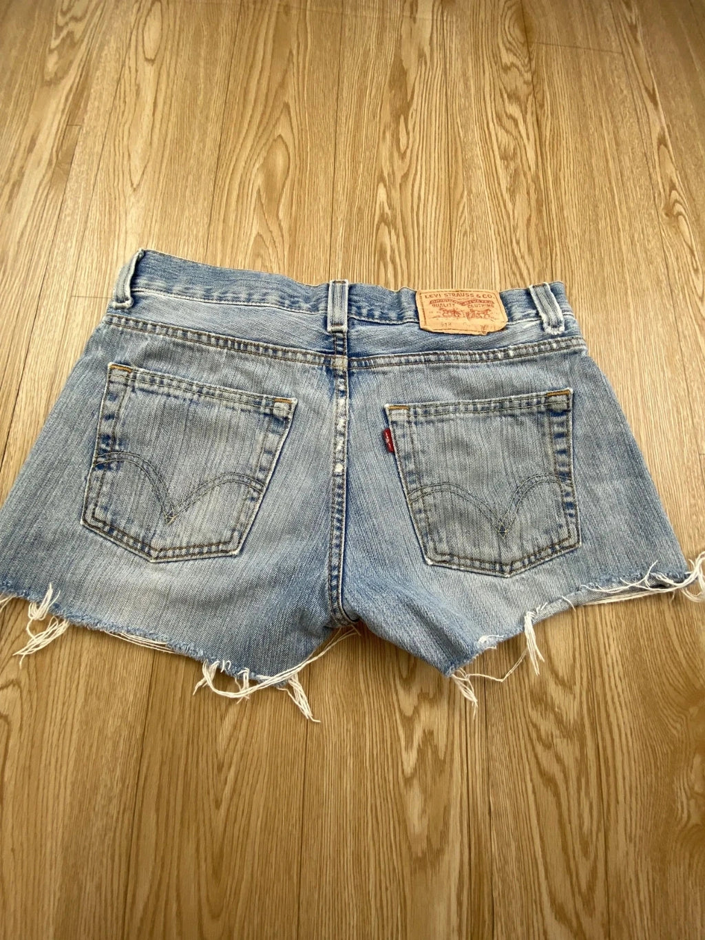Short Jean Levi's 512 Bootcut Bleu Clair Destroy W31 Taille 40