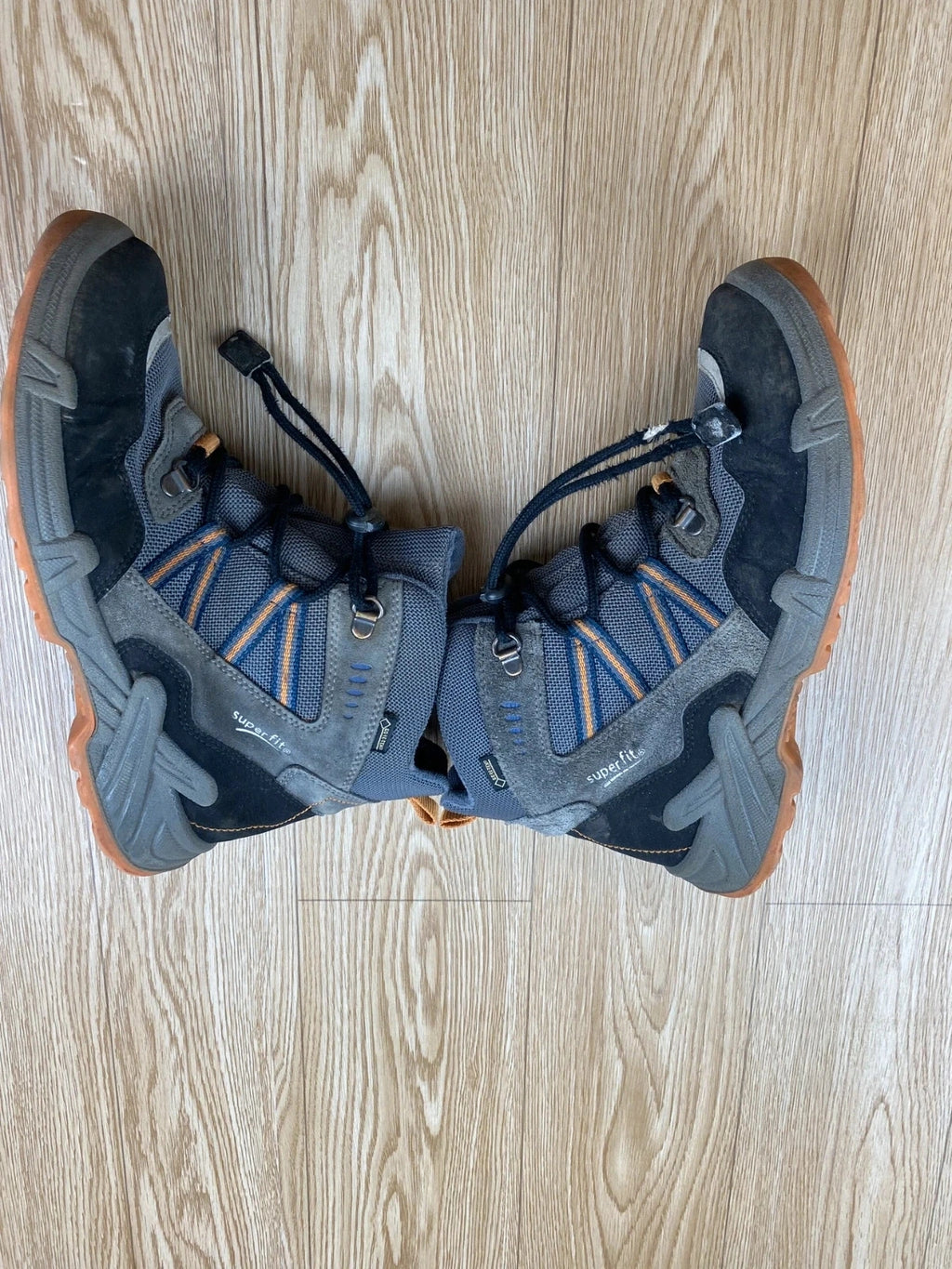 Bottine Superfit Gore-Tex randonnée gris bleu orange 38