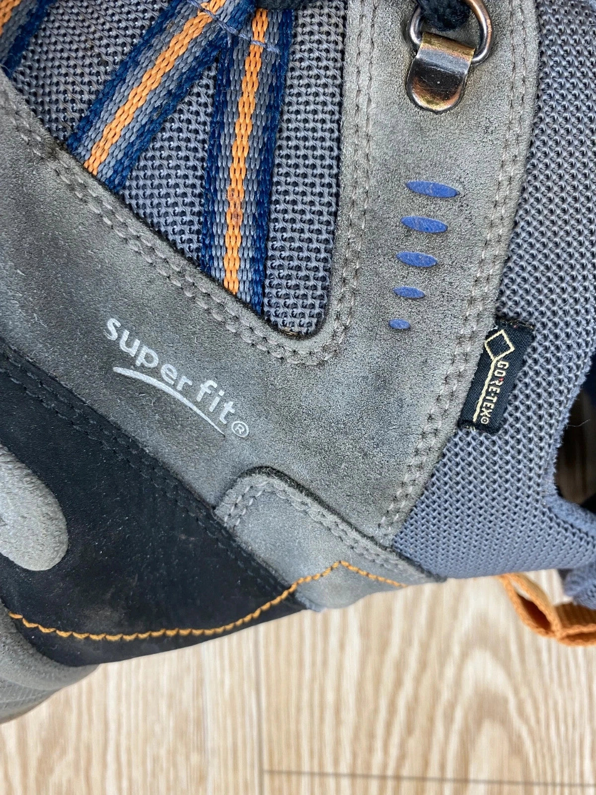Bottine Superfit Gore-Tex randonnée gris bleu orange 38
