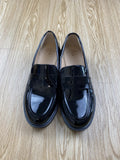 Mocassins Follow Me vernis noir plateforme chunky 38