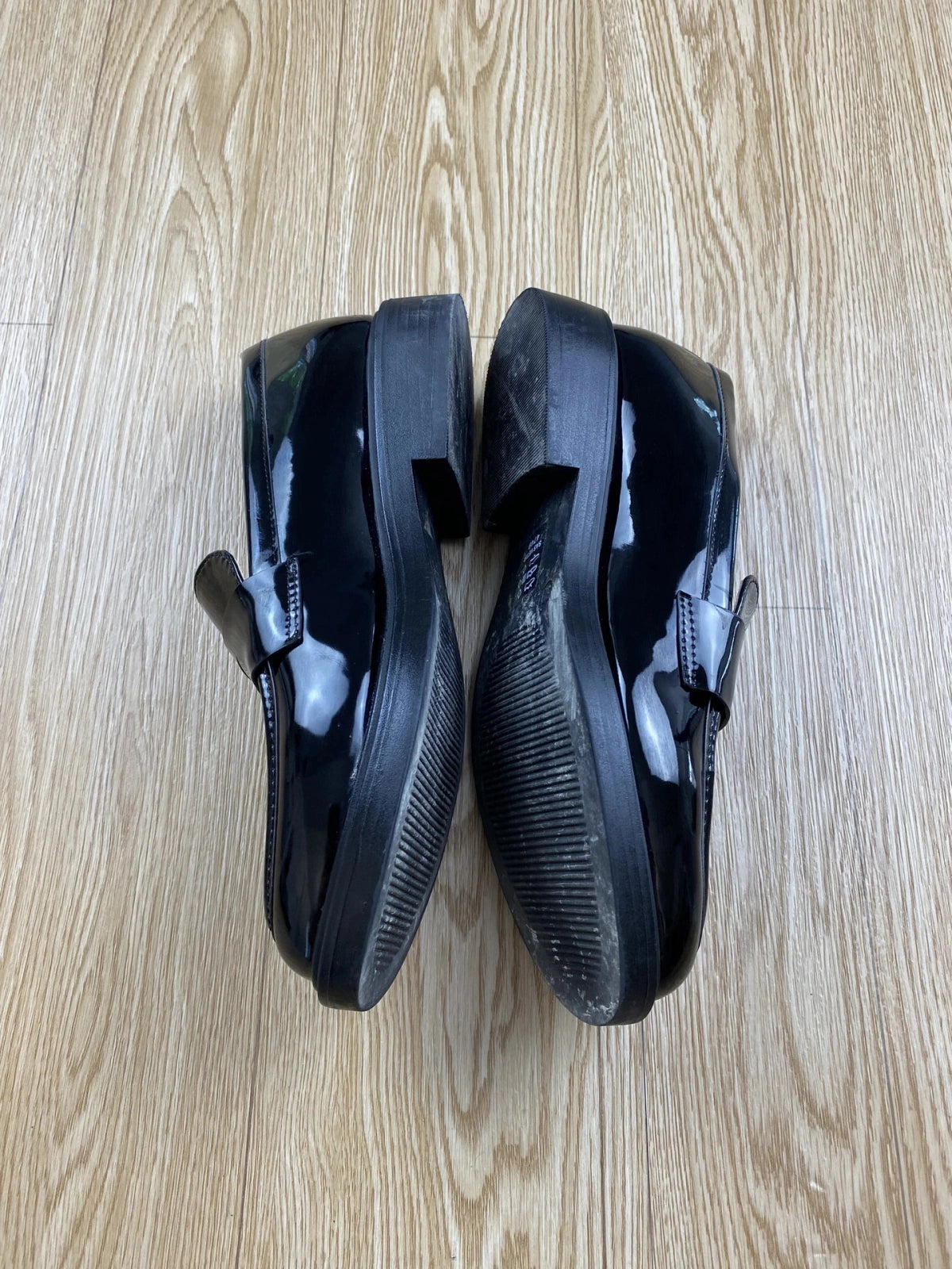 Mocassins Follow Me vernis noir plateforme chunky 38