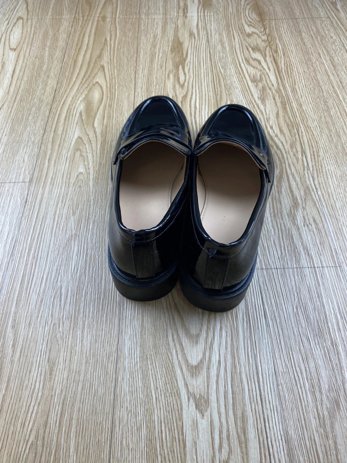 Mocassins Follow Me vernis noir plateforme chunky 38