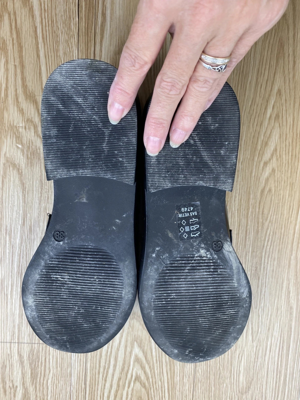Mocassins Follow Me vernis noir plateforme chunky 38